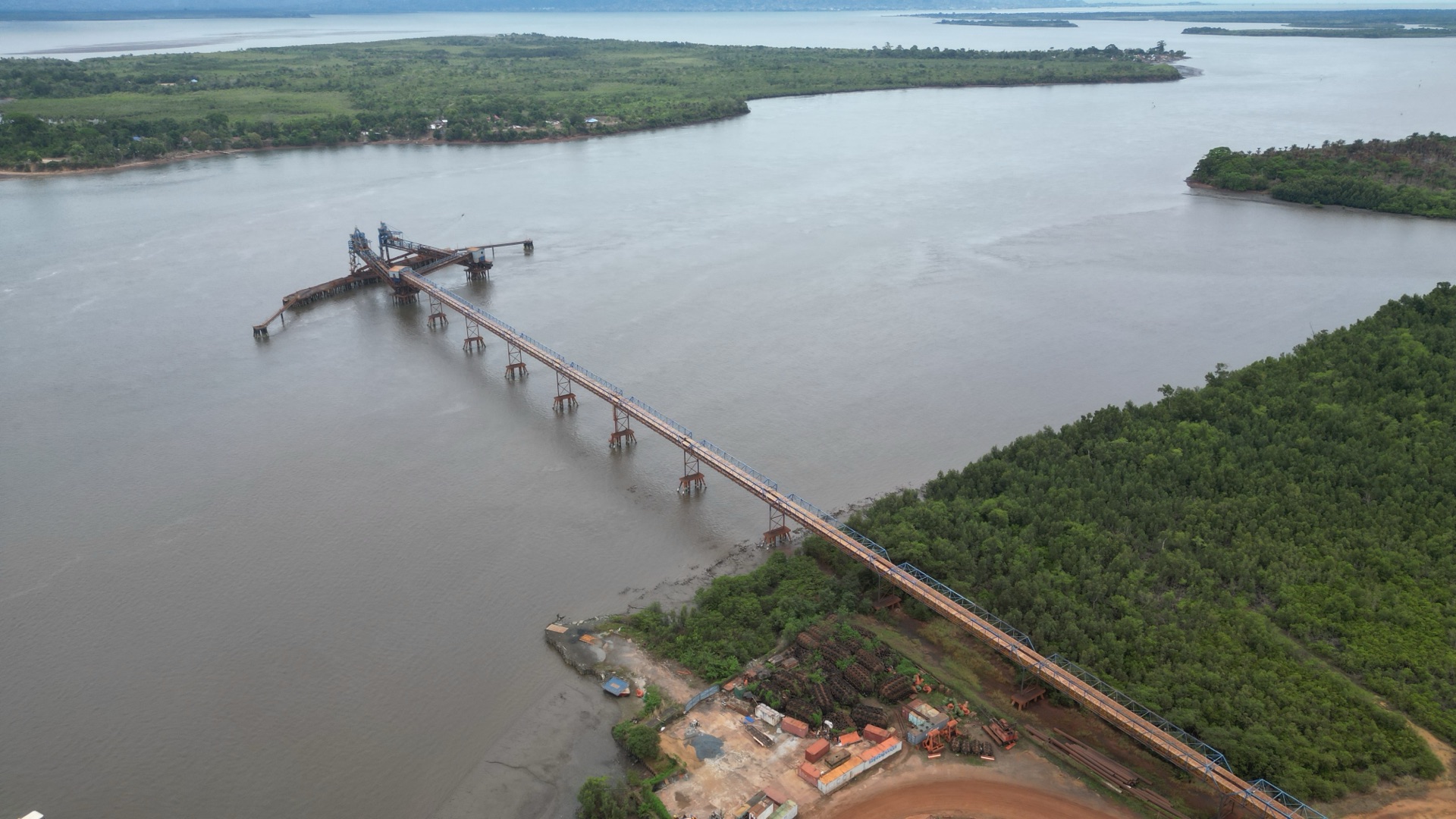 Aerial view of a GeoMining operation in Sierra Leone